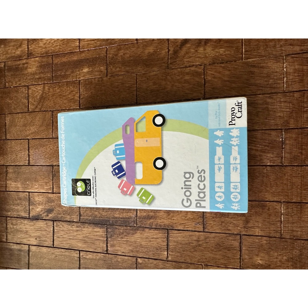 Cricut Going Places Shapes Cartridge Provo Craft Travel Vacation Die Cut Set